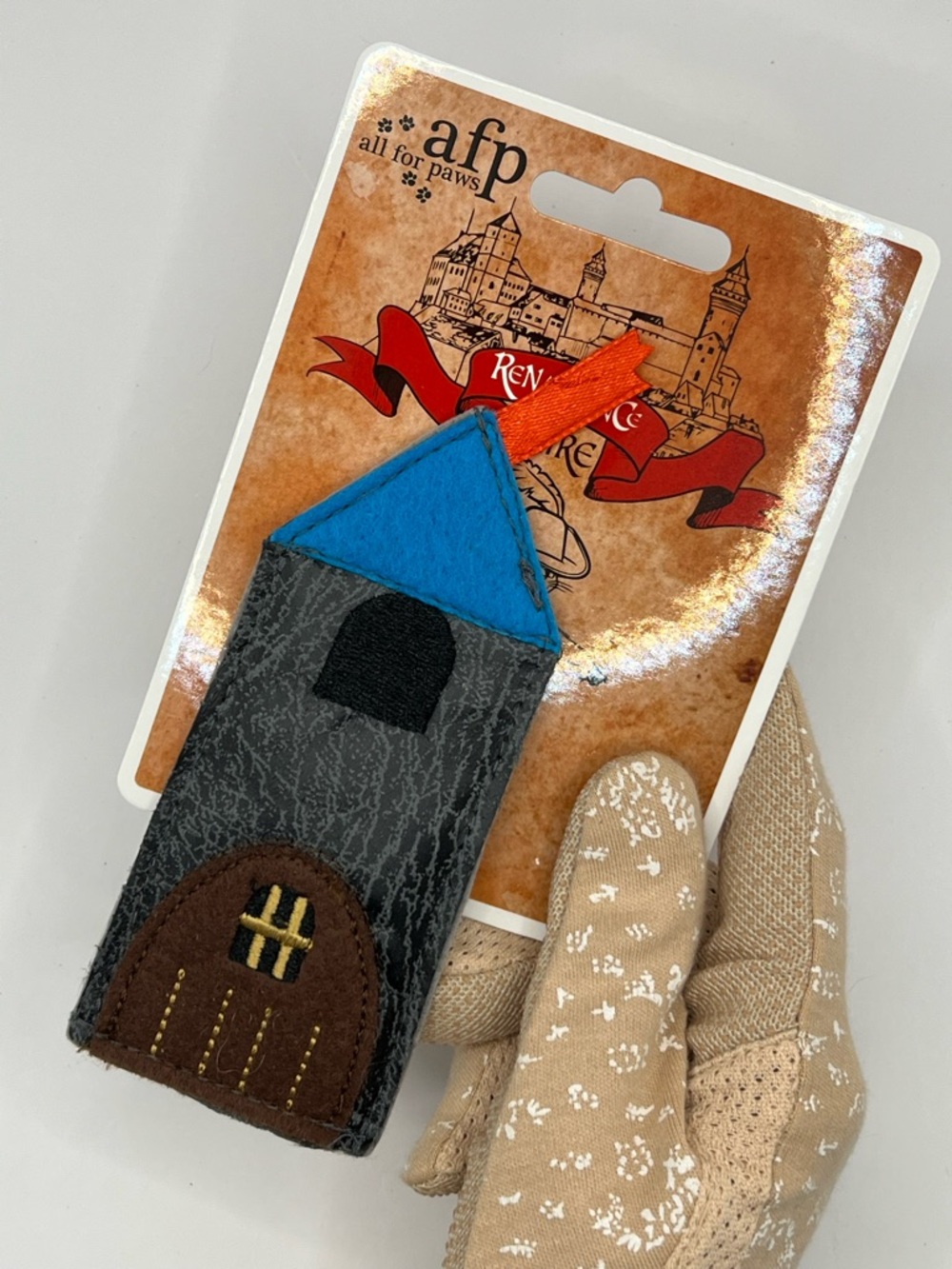 Castle Cat Toy with Blue Roof